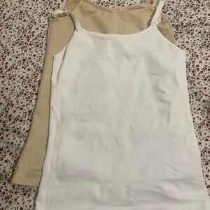 Shapermint White and Tan Shapewear Camisoles